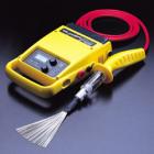 DC30 便攜式針孔電火花檢測儀 電壓范圍:0~30Kv ;分辨率:100V; 顯示:LCD3位半數(shù)字顯示;故障報警:音頻和視頻報警.