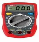  UT33C 掌上型數(shù)字萬用表 直流電壓:200mV-500V/±(0.5%+2);交流電壓:200V-500V/±(1.2%+10);直流電流:2000mA-10A/±(1%+2);電阻:200W-20MW/±(0.8%+2);攝氏溫度:-40℃～1000℃/±(1%+3);華氏溫度:-40℉～1832℉/±(1%+4)
 
